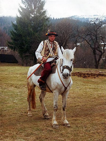 Image - A Hutsul man on horeseback.